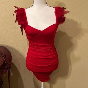 🍒 NWT Arden B. brand women’s Chinese red dress
